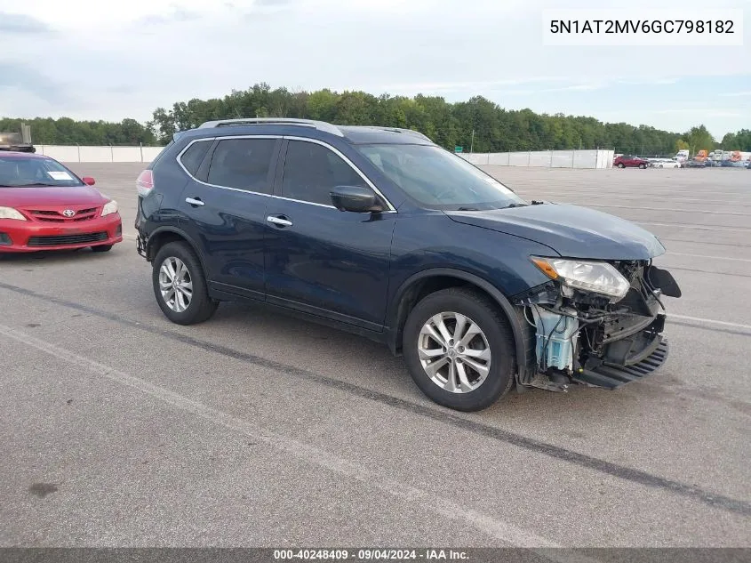 2016 Nissan Rogue Sv VIN: 5N1AT2MV6GC798182 Lot: 40248409