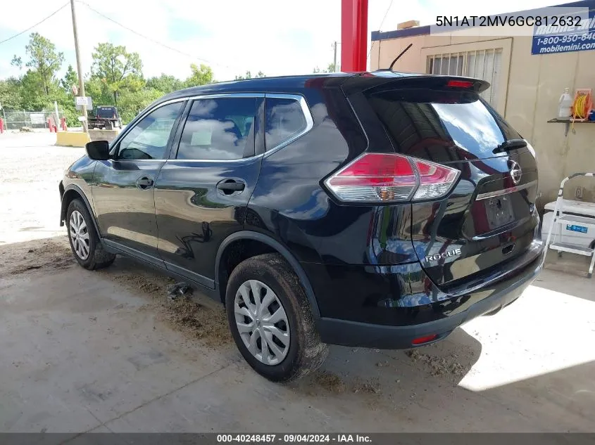 2016 Nissan Rogue S/Sl/Sv VIN: 5N1AT2MV6GC812632 Lot: 40248457