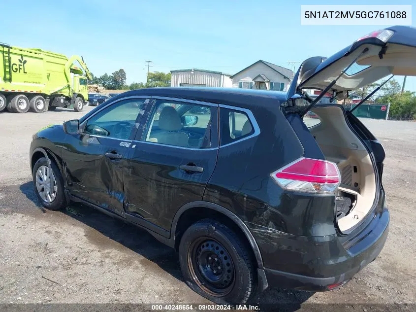 2016 Nissan Rogue S VIN: 5N1AT2MV5GC761088 Lot: 40248654