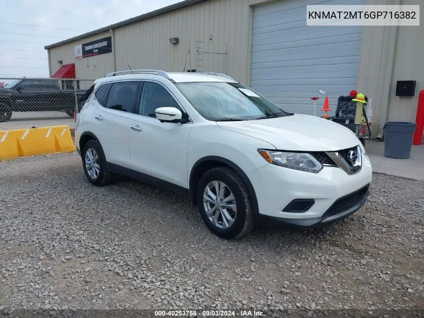 KNMAT2MT6GP716382 2016 Nissan Rogue Sv