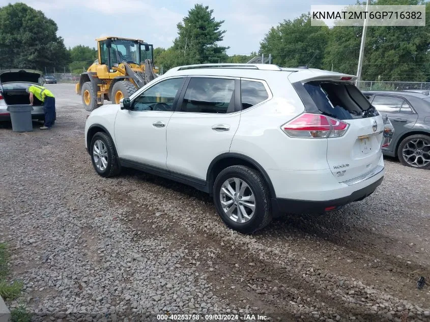 2016 Nissan Rogue Sv VIN: KNMAT2MT6GP716382 Lot: 40253758