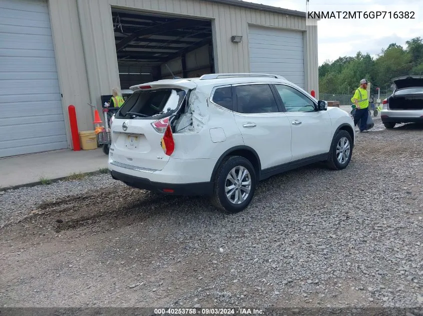 2016 Nissan Rogue Sv VIN: KNMAT2MT6GP716382 Lot: 40253758