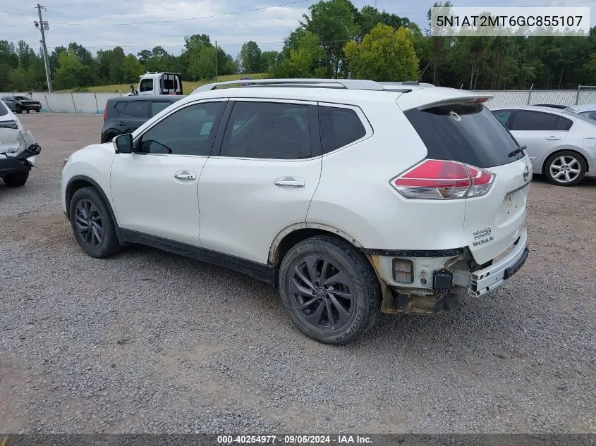 2016 Nissan Rogue Sl VIN: 5N1AT2MT6GC855107 Lot: 40254977