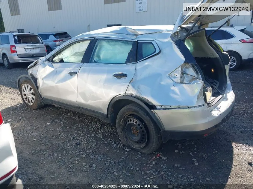 2016 Nissan Rogue S VIN: JN8AT2MVXGW132949 Lot: 40264925