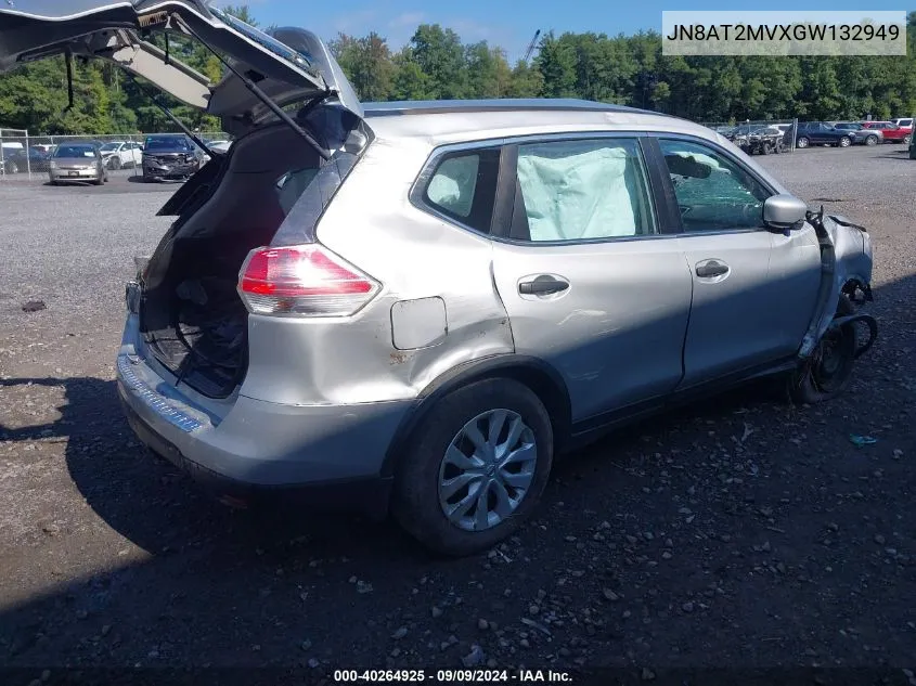 2016 Nissan Rogue S VIN: JN8AT2MVXGW132949 Lot: 40264925