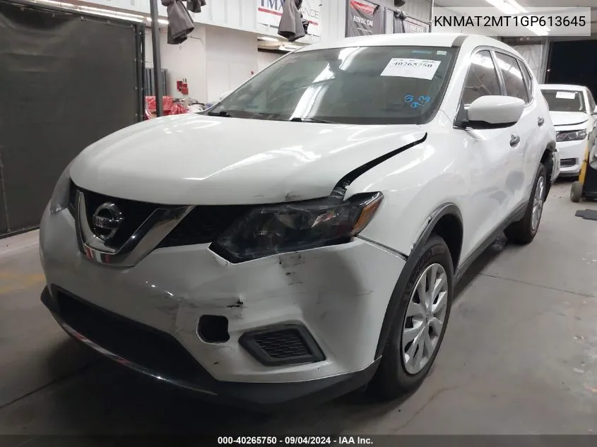 KNMAT2MT1GP613645 2016 Nissan Rogue S