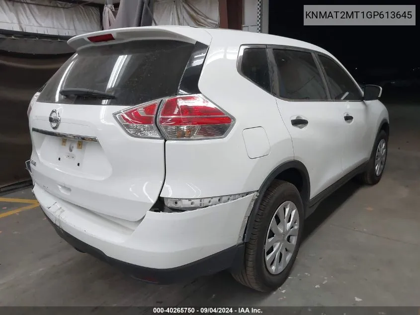 KNMAT2MT1GP613645 2016 Nissan Rogue S