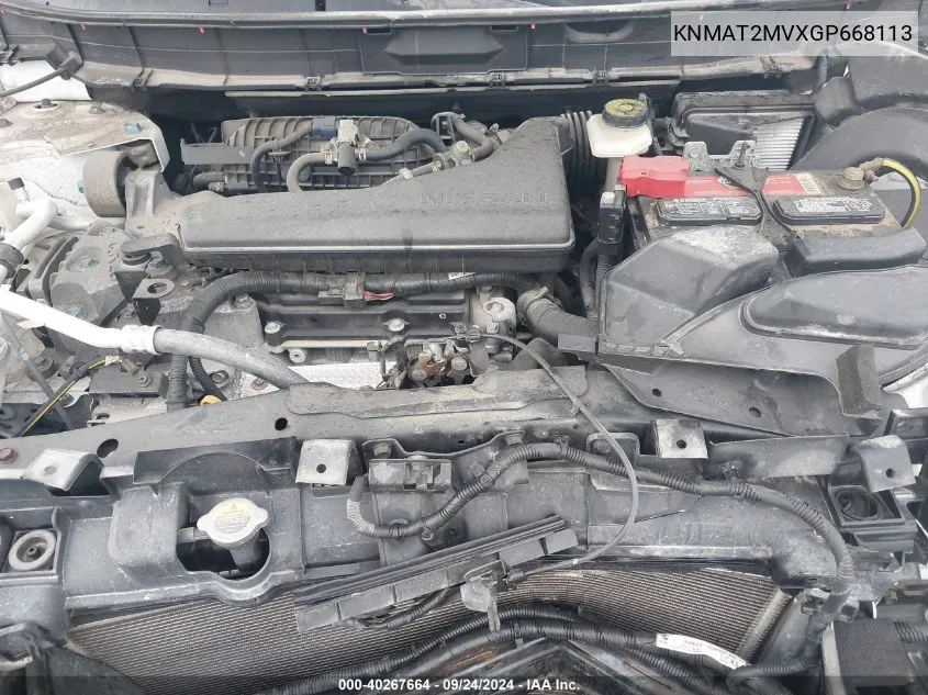 KNMAT2MVXGP668113 2016 Nissan Rogue Sv