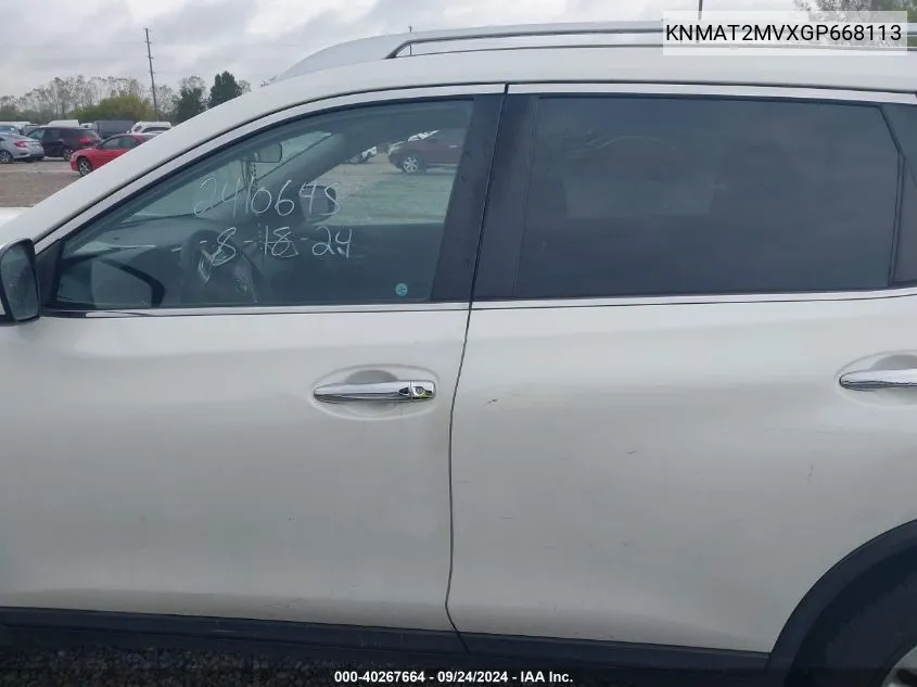 KNMAT2MVXGP668113 2016 Nissan Rogue Sv