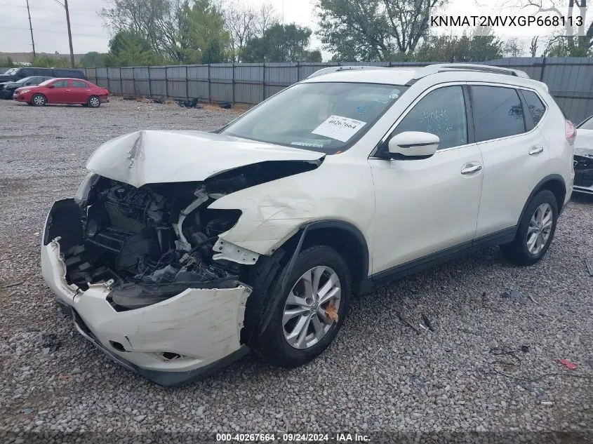 KNMAT2MVXGP668113 2016 Nissan Rogue Sv