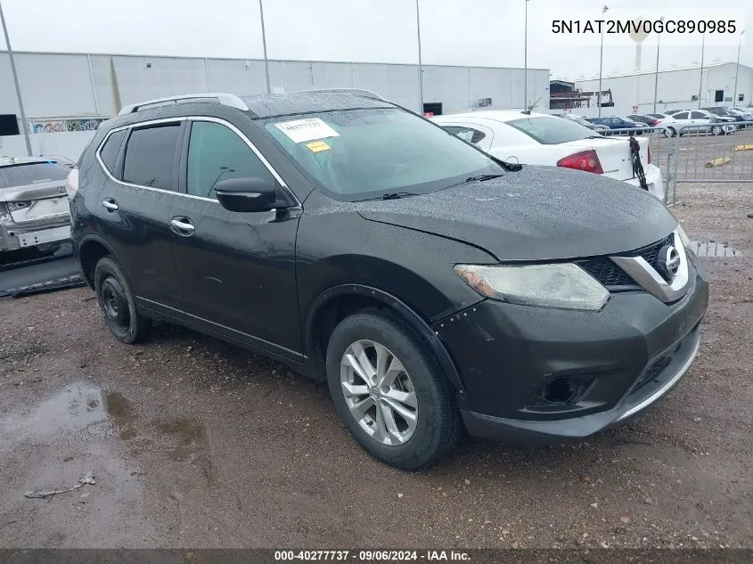 5N1AT2MV0GC890985 2016 Nissan Rogue Sv