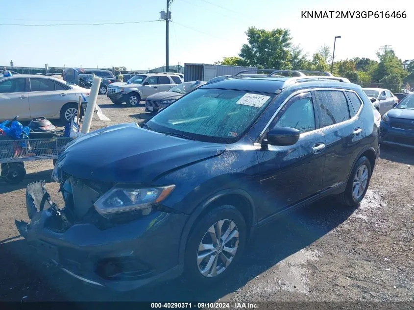 KNMAT2MV3GP616466 2016 Nissan Rogue Sv