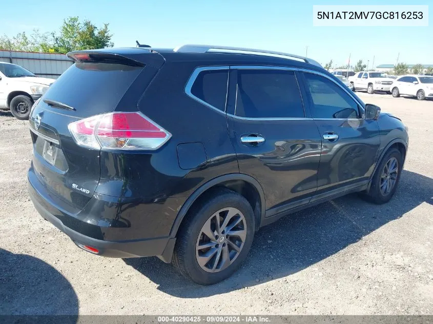 2016 Nissan Rogue S/Sl/Sv VIN: 5N1AT2MV7GC816253 Lot: 40290425