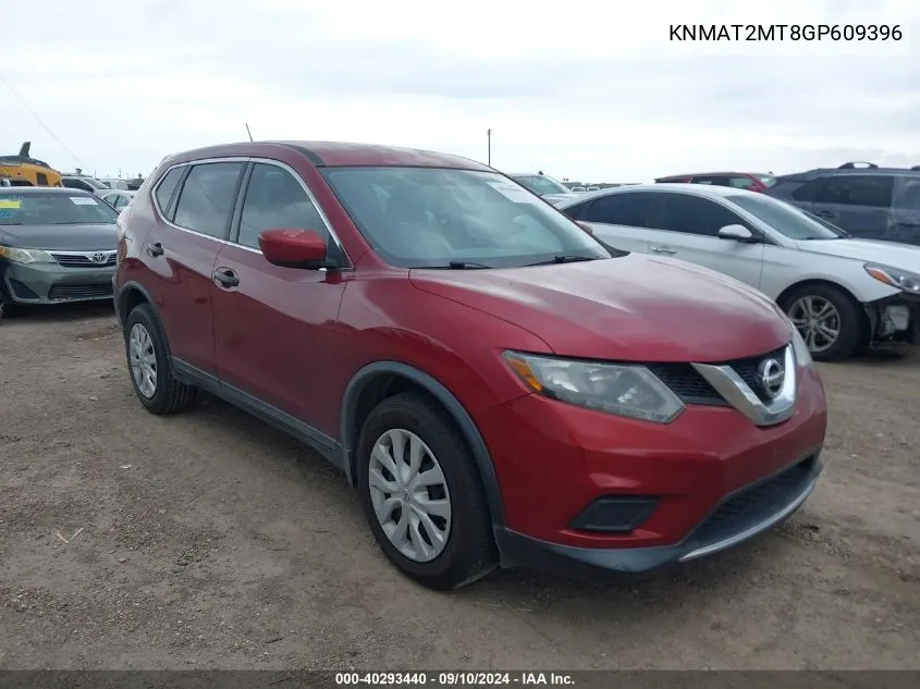 2016 Nissan Rogue S/Sl/Sv VIN: KNMAT2MT8GP609396 Lot: 40293440