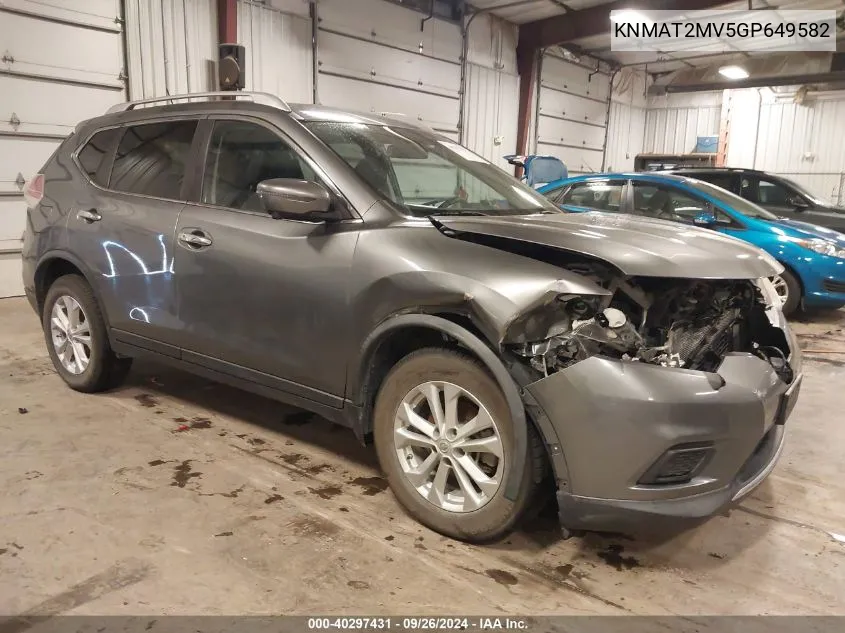 KNMAT2MV5GP649582 2016 Nissan Rogue Sv