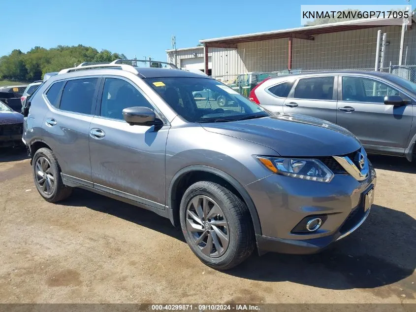 2016 Nissan Rogue Sl VIN: KNMAT2MV6GP717095 Lot: 40299871