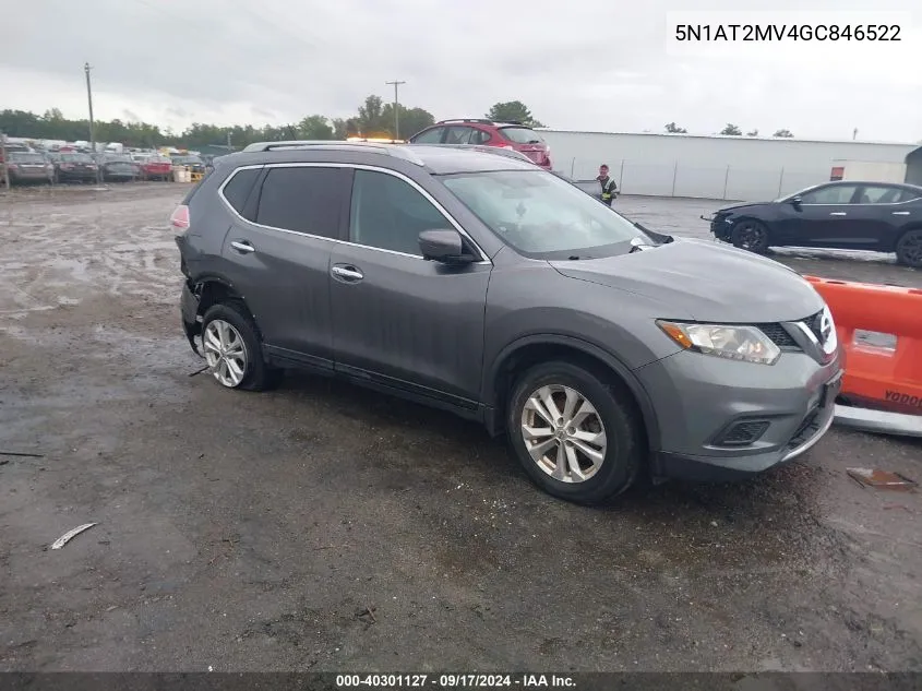 5N1AT2MV4GC846522 2016 Nissan Rogue Sv