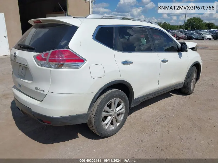 KNMAT2MVXGP670766 2016 Nissan Rogue S/Sl/Sv