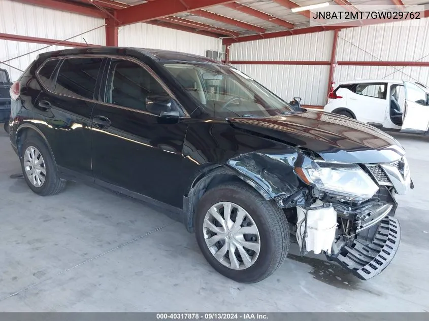 2016 Nissan Rogue S VIN: JN8AT2MT7GW029762 Lot: 40317878