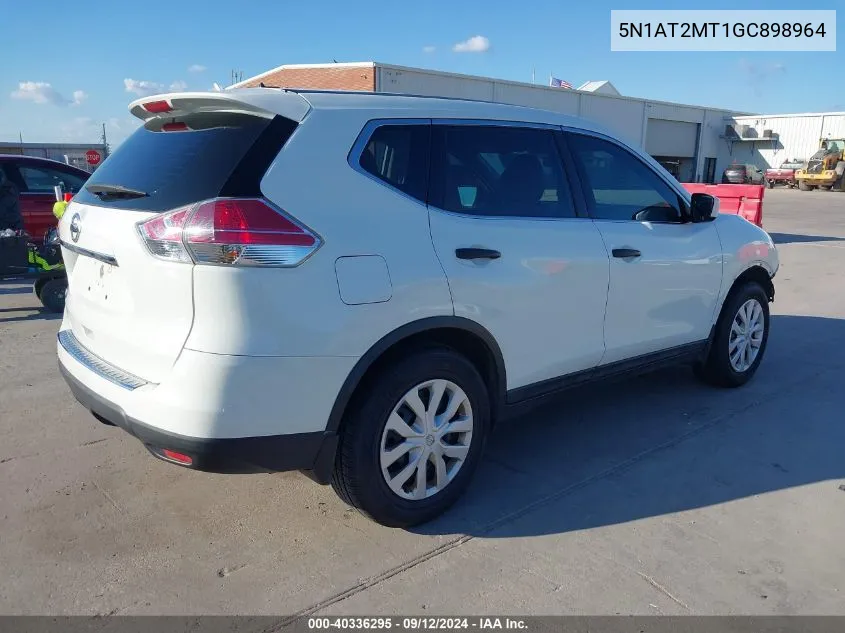 5N1AT2MT1GC898964 2016 Nissan Rogue S