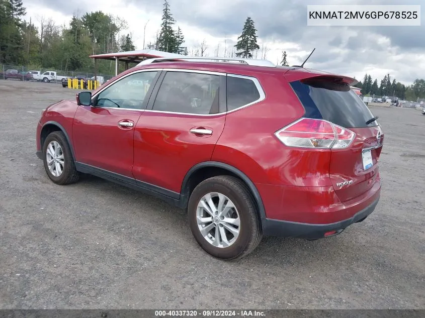 KNMAT2MV6GP678525 2016 Nissan Rogue Sv