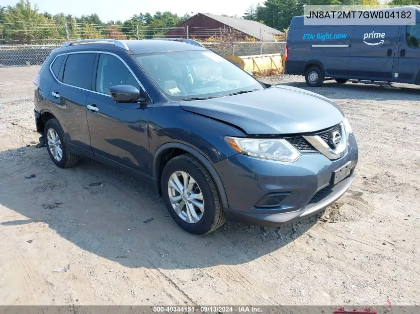 2016 Nissan Rogue Sv VIN: JN8AT2MT7GW004182 Lot: 40344151