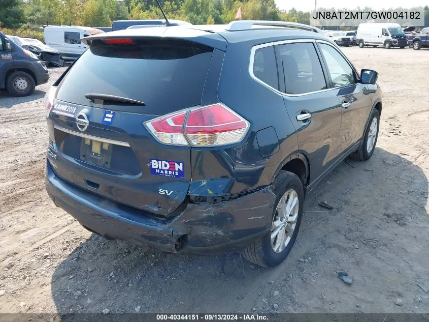 2016 Nissan Rogue Sv VIN: JN8AT2MT7GW004182 Lot: 40344151