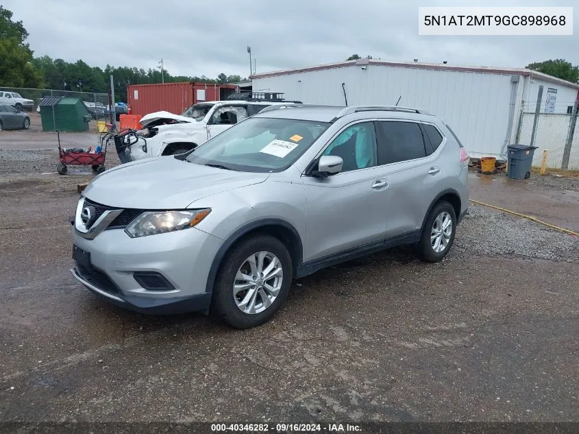 2016 Nissan Rogue Sv VIN: 5N1AT2MT9GC898968 Lot: 40346282