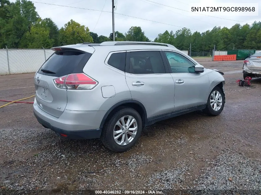 2016 Nissan Rogue Sv VIN: 5N1AT2MT9GC898968 Lot: 40346282