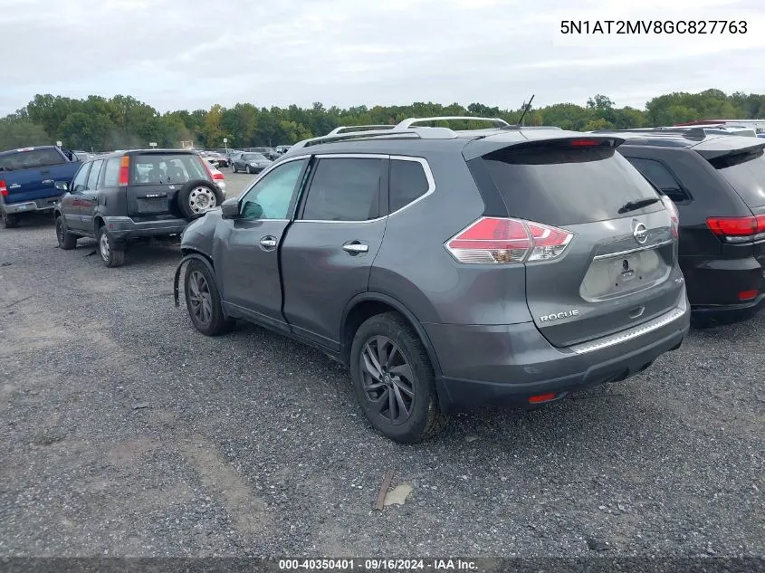 2016 Nissan Rogue S/Sl/Sv VIN: 5N1AT2MV8GC827763 Lot: 40350401