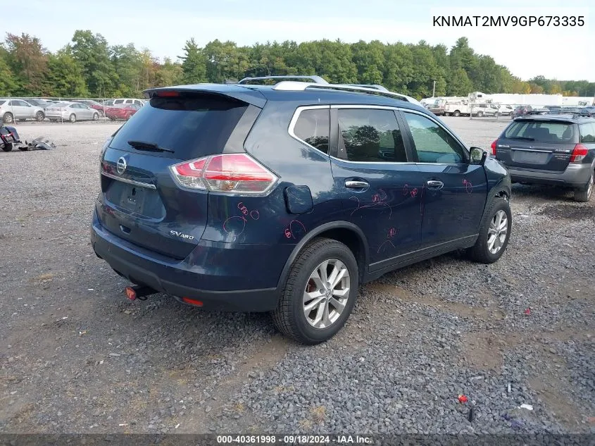 2016 Nissan Rogue S/Sl/Sv VIN: KNMAT2MV9GP673335 Lot: 40361998