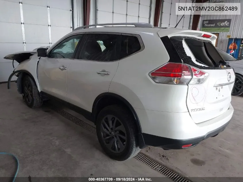 2016 Nissan Rogue Sl VIN: 5N1AT2MV2GC862489 Lot: 40367709