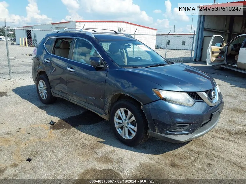 KNMAT2MV5GP610247 2016 Nissan Rogue Sv