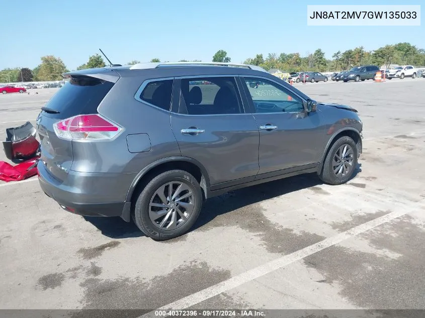 2016 Nissan Rogue Sl VIN: JN8AT2MV7GW135033 Lot: 40372396