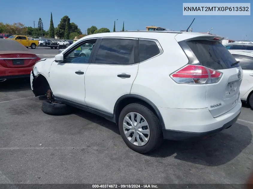 2016 Nissan Rogue S VIN: KNMAT2MTXGP613532 Lot: 40374672