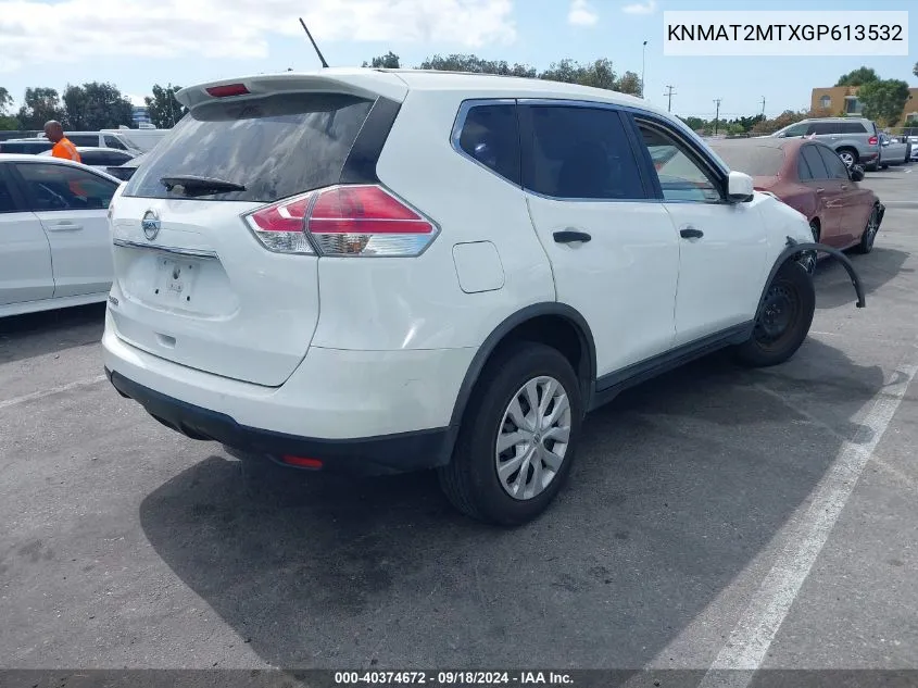 2016 Nissan Rogue S VIN: KNMAT2MTXGP613532 Lot: 40374672