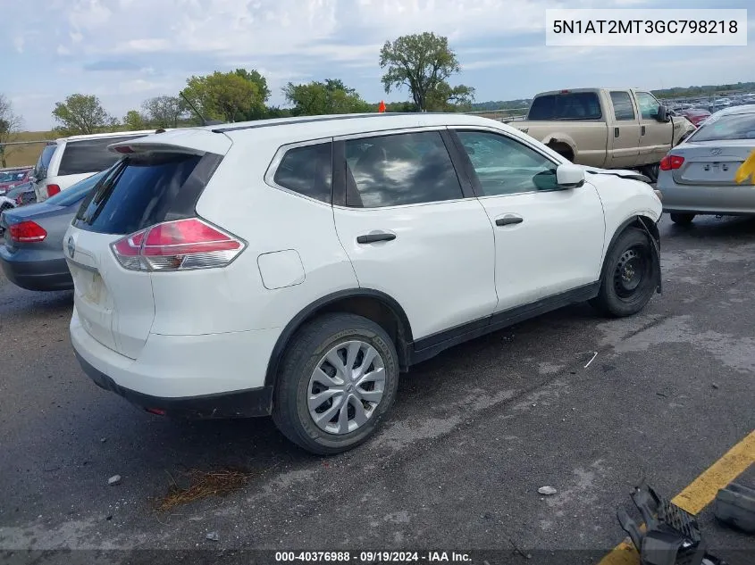 5N1AT2MT3GC798218 2016 Nissan Rogue S/Sl/Sv