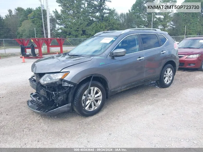 2016 Nissan Rogue Sv VIN: KNMAT2MT5GP723730 Lot: 40383645