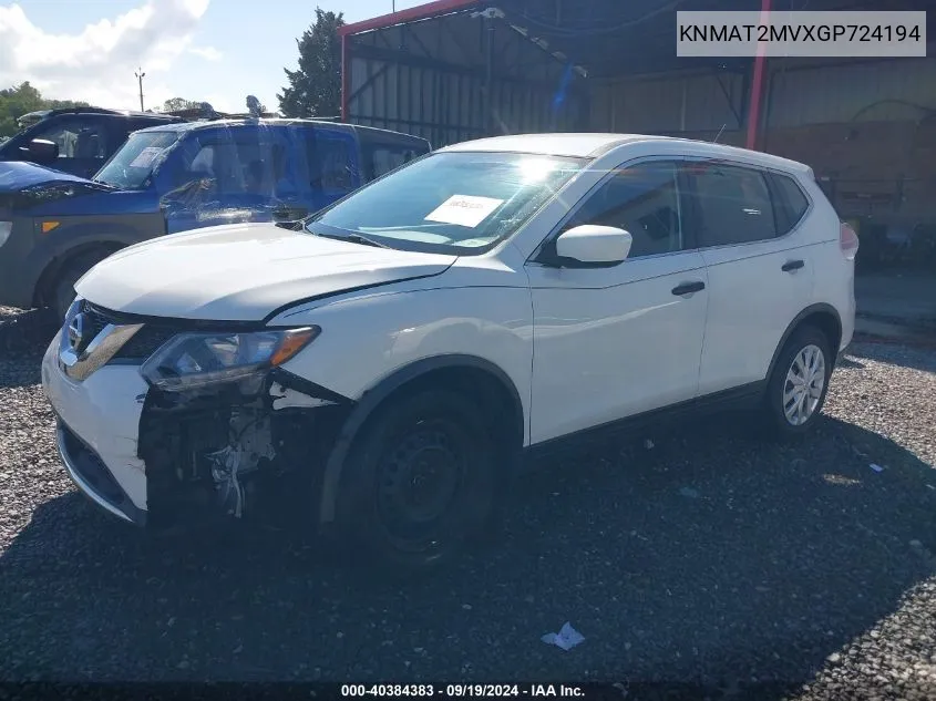 KNMAT2MVXGP724194 2016 Nissan Rogue S