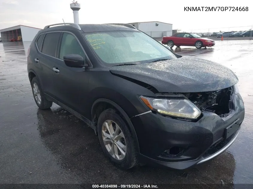 2016 Nissan Rogue Sv VIN: KNMAT2MV7GP724668 Lot: 40384898