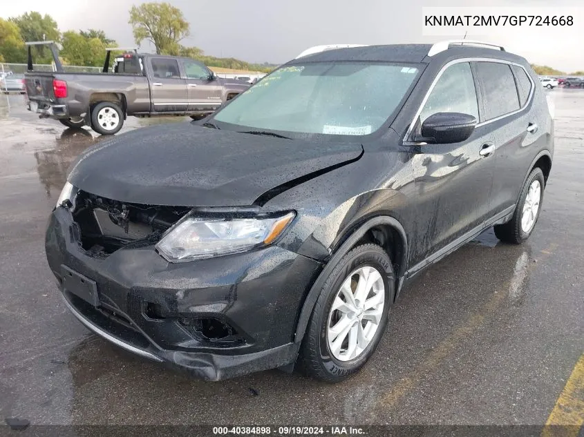 KNMAT2MV7GP724668 2016 Nissan Rogue Sv