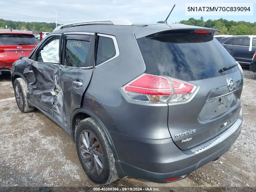 5N1AT2MV7GC839094 2016 Nissan Rogue Sl