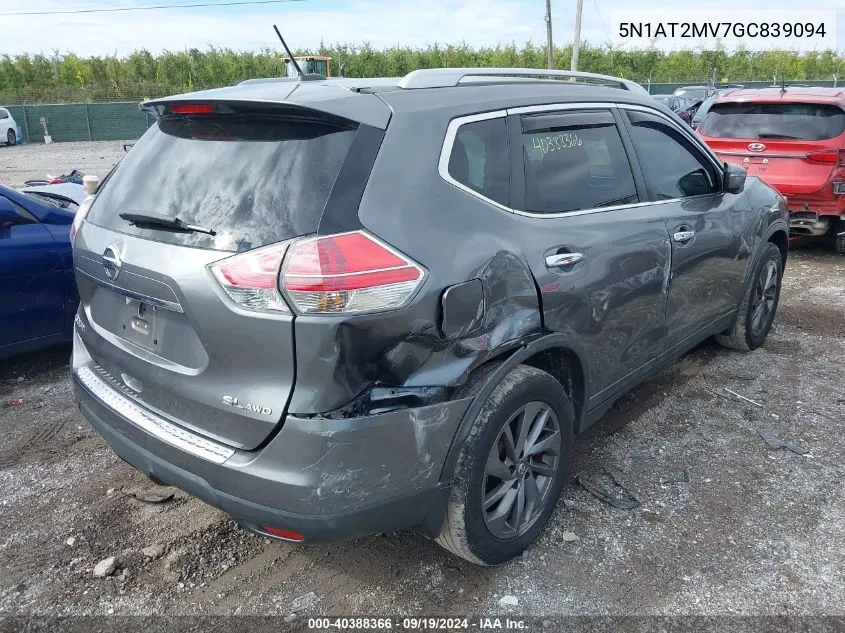 5N1AT2MV7GC839094 2016 Nissan Rogue Sl