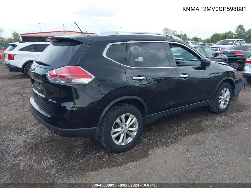 KNMAT2MV0GP598881 2016 Nissan Rogue Sv