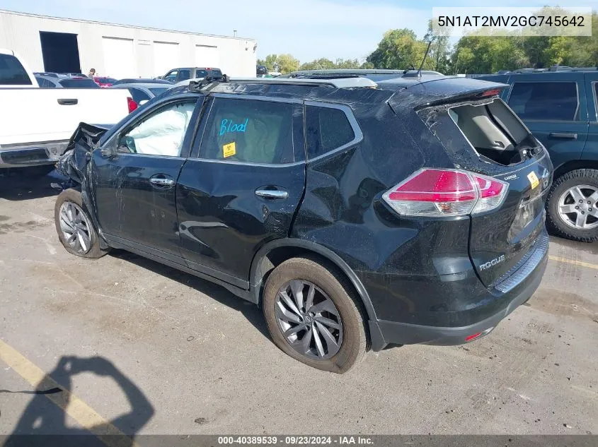 5N1AT2MV2GC745642 2016 Nissan Rogue S/Sl/Sv