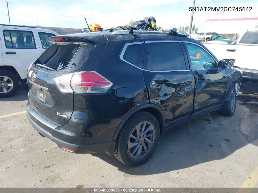 2016 Nissan Rogue S/Sl/Sv VIN: 5N1AT2MV2GC745642 Lot: 40389539