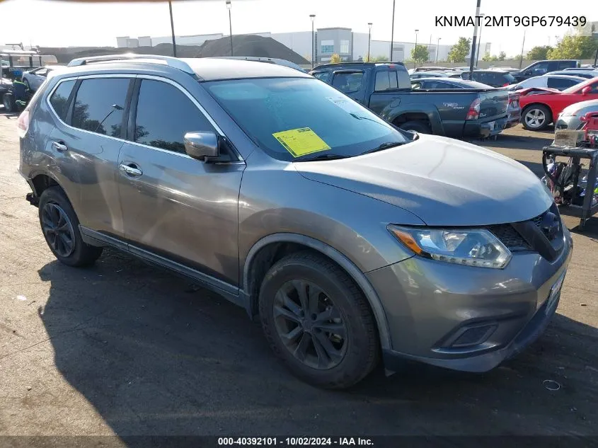 2016 Nissan Rogue Sv VIN: KNMAT2MT9GP679439 Lot: 40392101