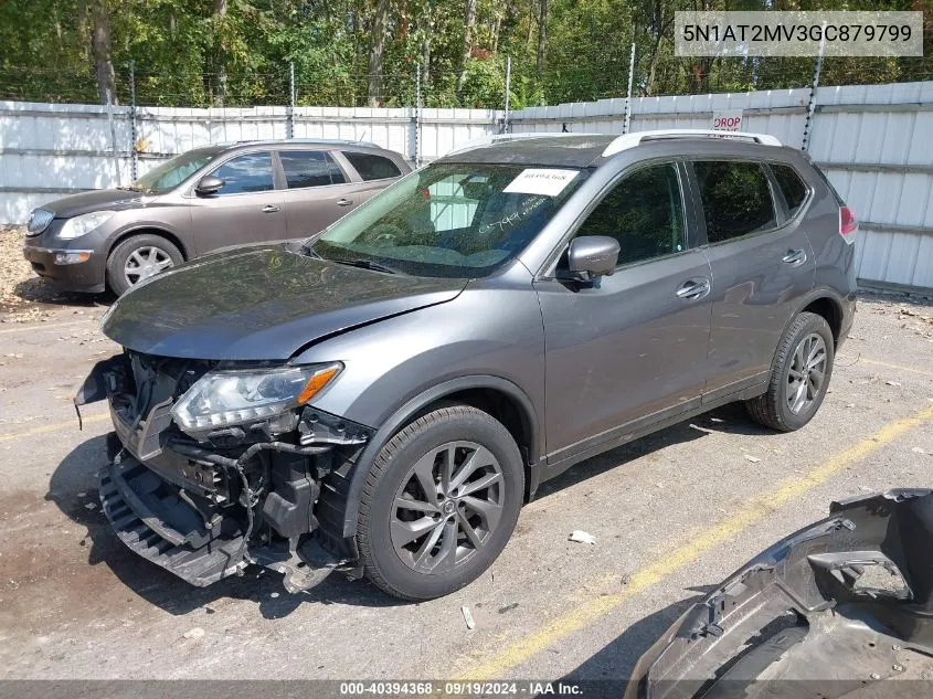 2016 Nissan Rogue Sl VIN: 5N1AT2MV3GC879799 Lot: 40394368