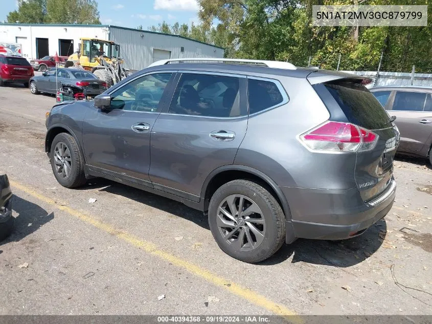 2016 Nissan Rogue Sl VIN: 5N1AT2MV3GC879799 Lot: 40394368