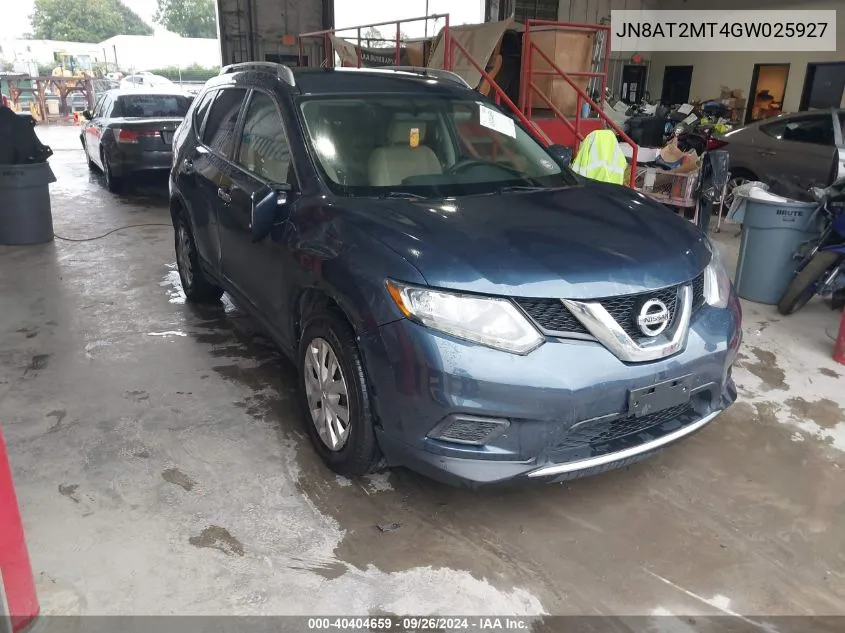 2016 Nissan Rogue S VIN: JN8AT2MT4GW025927 Lot: 40404659